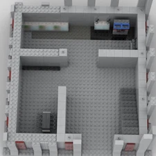 Compatible Big Outpost with Interior, Antenna and Turrets 1194 Build Moc