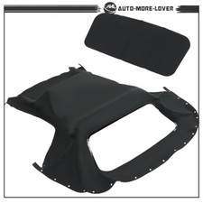 For Chrysler Sebring 96-06 Sailcloth Convertible Soft Top Plastic Window Black