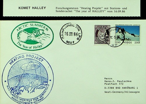 Sephil Norwegen 1986 Jahr Von Halley, Heizung Projekt Abdeckung W/2v To Germany