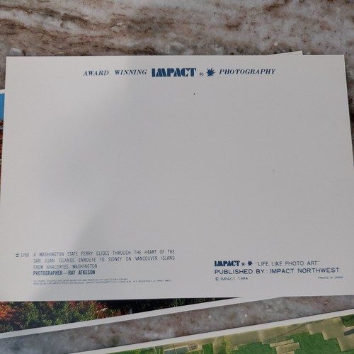 Beautiful Seattle Vintage Postcards Unused 1984 contains 12 scenery landmarks - Picture 5 of 6
