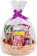 Clear Basket Bags 20 Pack, 24"x30", Large Cellophane Wrap, 2 Mil Thick