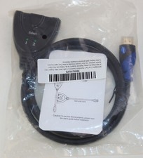 2 Ports 2x1 HDMI Pigtail Switch Switcher Cable HDTV 3D 4K 1080p DVD 2 Input 1 Di