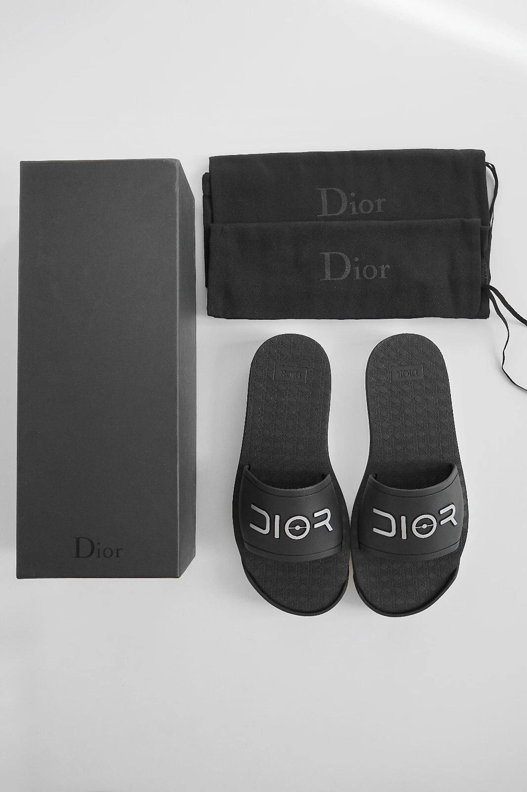 Neuf DIOR Sorayama Alpha pantoufles sandales slides tongs pantoufles IT40 UK6 US7