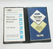 1991 Ford Tempo Factory Original Glovebox Owners Manual Book Portfolio