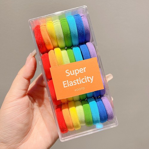 32PCS Multicoloured Girls Elastic Hair Bands Rubber Band Hair Ties Rope For Kids - Picture 2 of 3