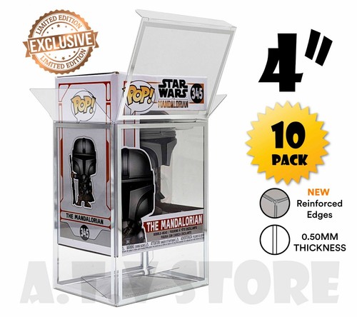 Atv Argent Protecteurs / Étuis pour 10.2cm Funko Pop Vinyle 0.50 MM Épaisseur 10