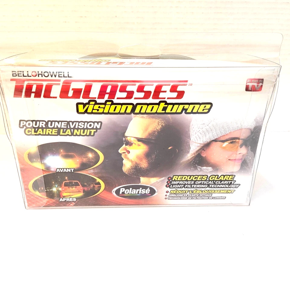 NUEVO Bell + Howell TacGlasses Visión Nocturna Reduce el Deslumbramiento Gafas No Rx Nuevo en Caja Foto 2 de 4