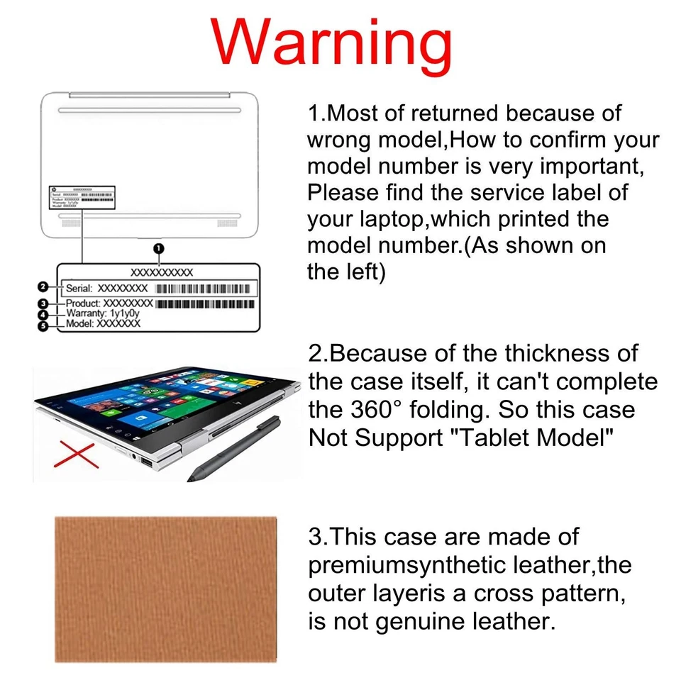 Funda Luna de Miel para HP Pavilion 15 EHxxx/EGxxx Series, Cuero PU Duro Sh... Foto 4 de 4