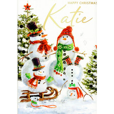 Personalised Katie Singing Musical Christmas Card Sound Of Christmas Range