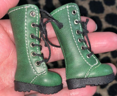 Grüne Stiefel für 12'' Blythe Puppe Freizeit Puppenschuhe Spielzeug Zubehör Größe 3,2 cm