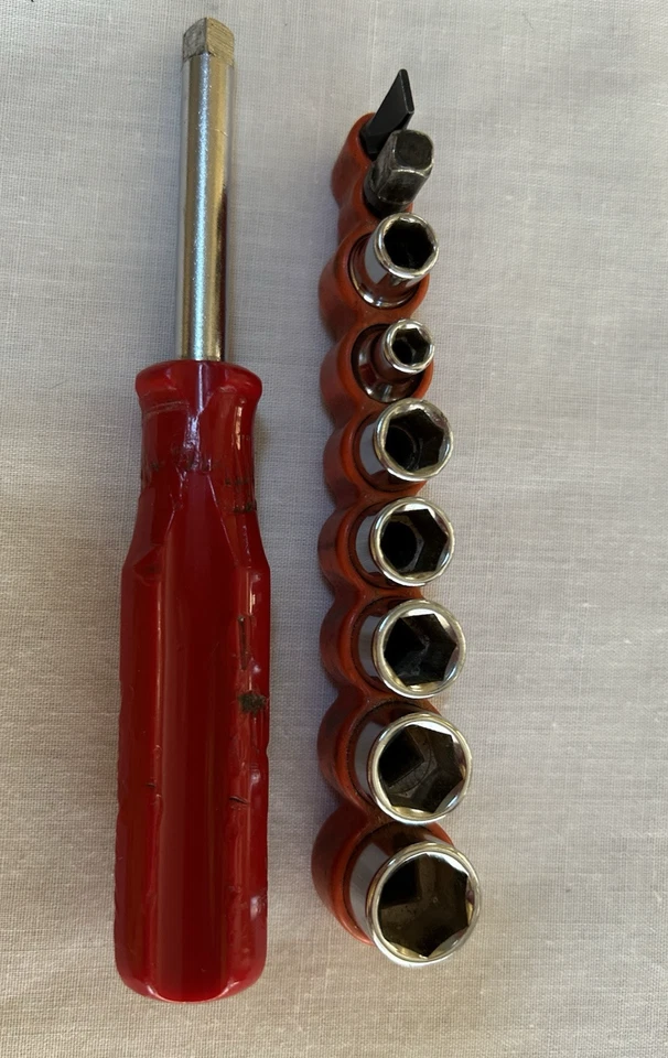 Hex Bits Set Handle, Sleeve of 1/4' Bits and Extender, Bits 3/16" through 1/2" - Image 3 of 4