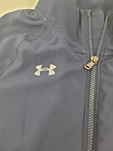 Under Armour Jacket Youth Size Medium Full Zip Track Jacket Navy Blue EUC - Picture 2 of 4