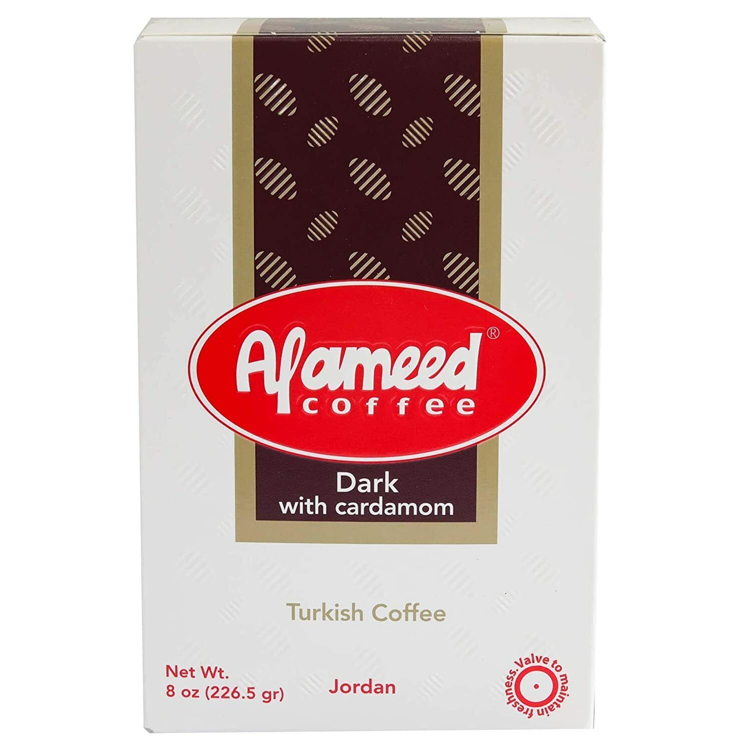 Free Shipping Alameed Turkish Dark Coffee with cardamom 100% Ara