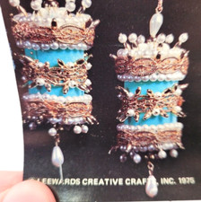 RARE LeeWards ROYAL SPLENDOR Carousel Vtg Sequin Bead Christmas Ornament Kit