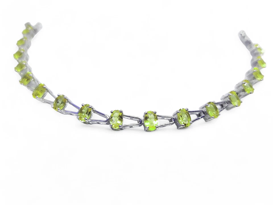 925 Sterlingsilber Granat Braut Armband Natürlicher Granat Braut Armband Unisex - Bild 3 von 4