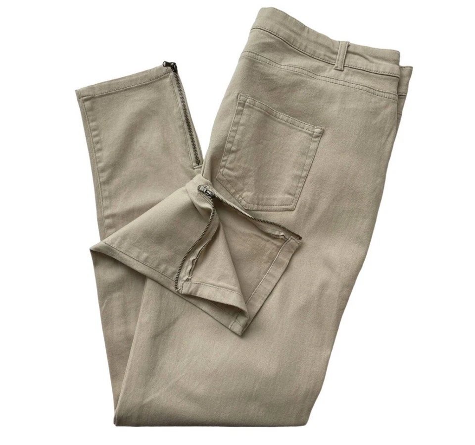 NEW Bongo Juniors Anklebiter Twill Pants Mid Rise Cotton Blend Zip Ankle Stretch - Image 2 of 4