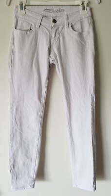 Old Navy The Rock Star Basic Solid White Button Up Tight Jean Pants Size 2