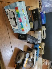 Lot Of Vintage Cameras Vivitar Polaroid Sunstone And More Some Nos Flashes