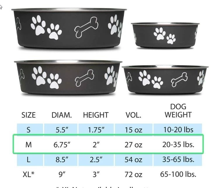 NEW Loving Pets Metallic Stainless Stee Bella Bowl, Medium, Champagne (Tan) - Image 2 of 2