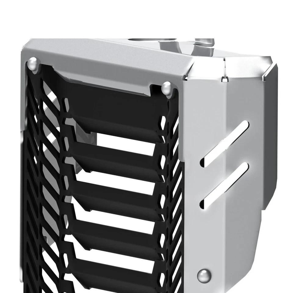 Fit For Triumph Scrambler 400X BLACK & SILVER RADIATOR GUARD Foto 3 de 4