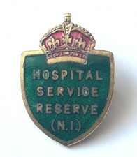 Hospital Service Reserve Northern Ireland King's Crown Enamel Badge.