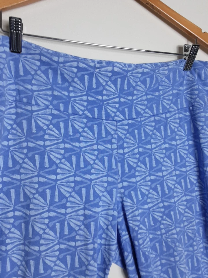 Fresh Produce Capri Leggings Size XL Purple Made In USA Lightweight  - Image 4 of 4