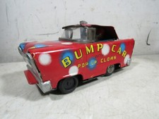 Vintage 1960s/70s Wakasuto Boeki Bump Car Pop Up Clown Tin Toy Friction Japan