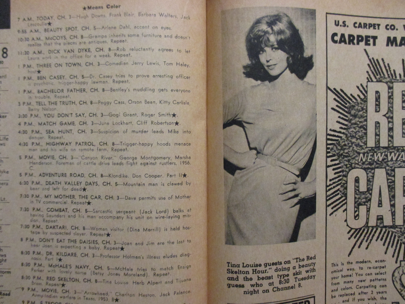 June 1966 Cleveland Plain Dealer Tv Magazine Eva Gabor Green Acres Linda Foster Ebay