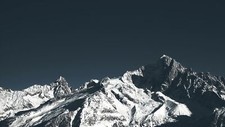 Landscape mountains snow snowy peak monochrome mountain Custom Gaming Mat Desk