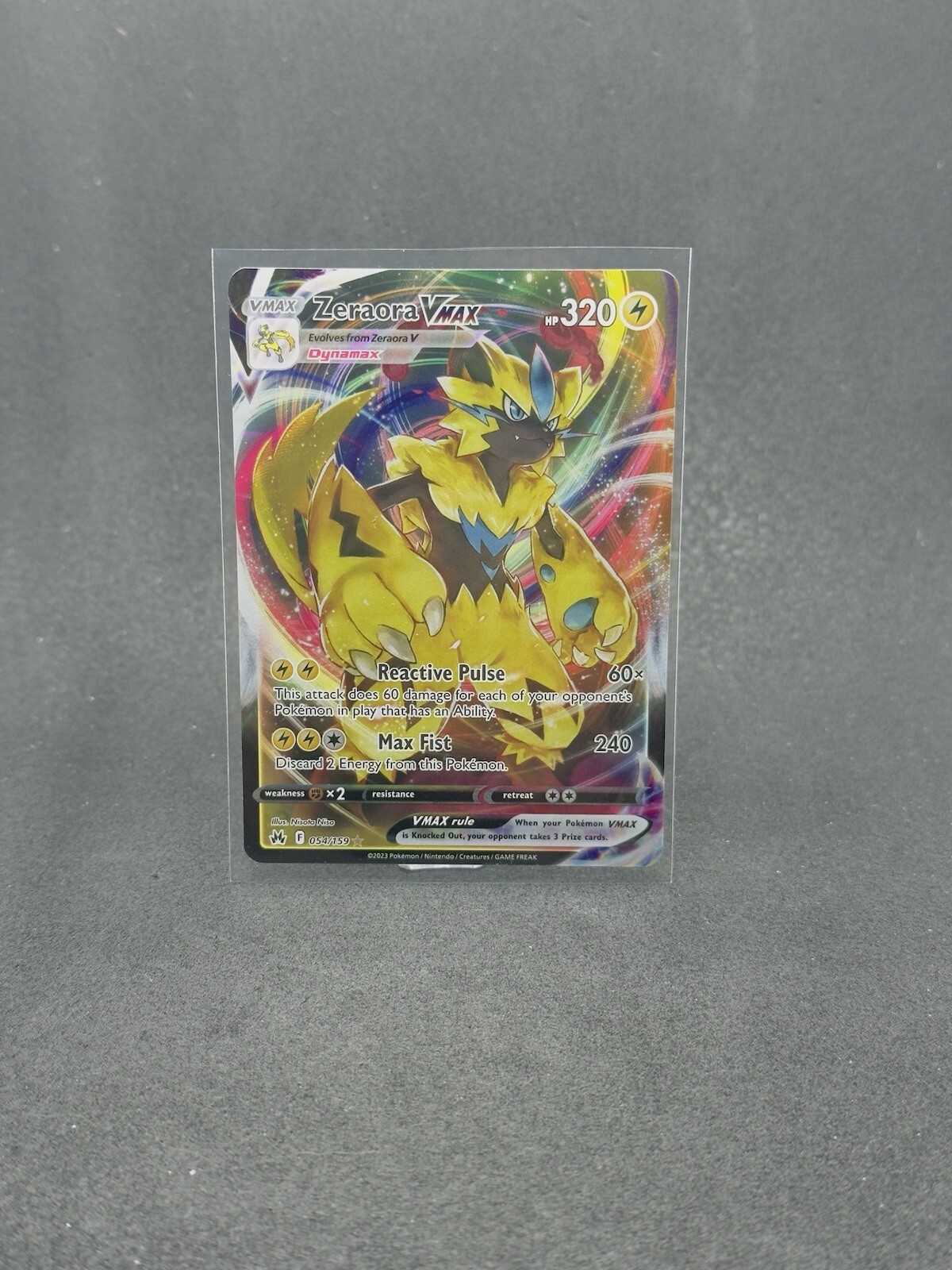 Pokemon TCG NM/M Zeraora VMAX 054/159 Crown Zenith