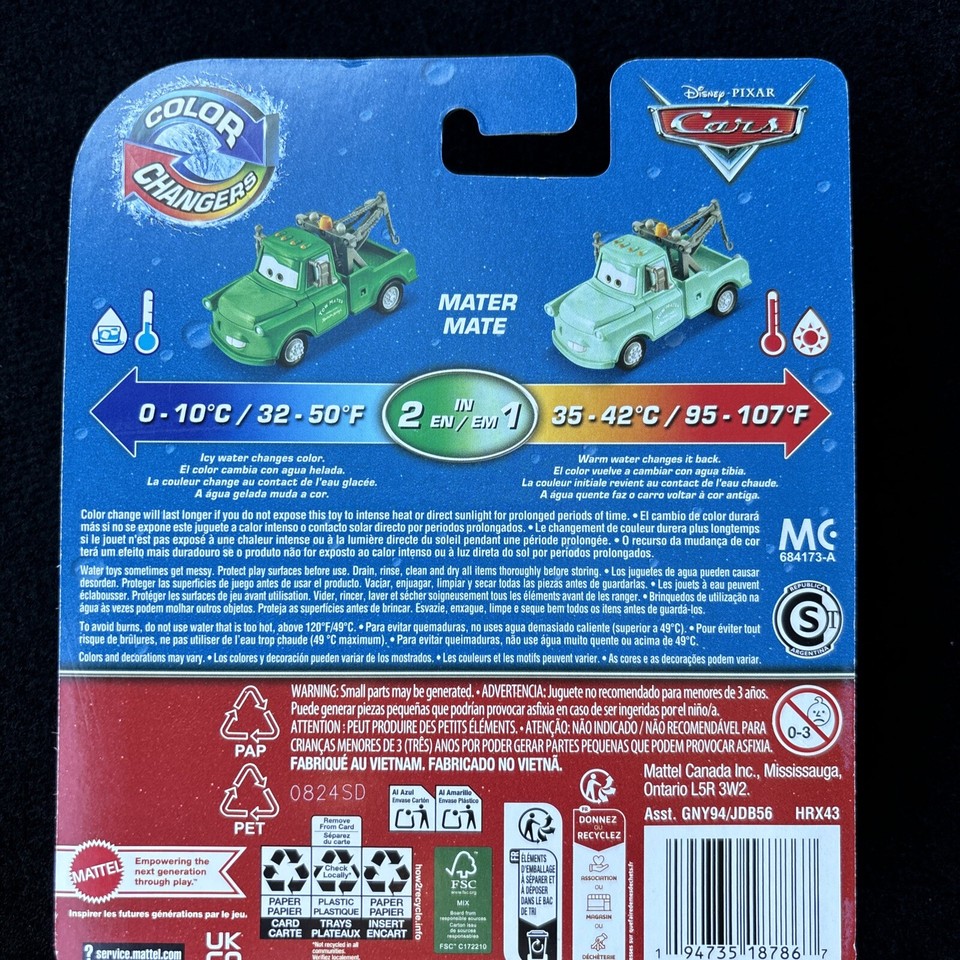 Disney PIXAR Cars Color Changers Mater by Mattel | eBay