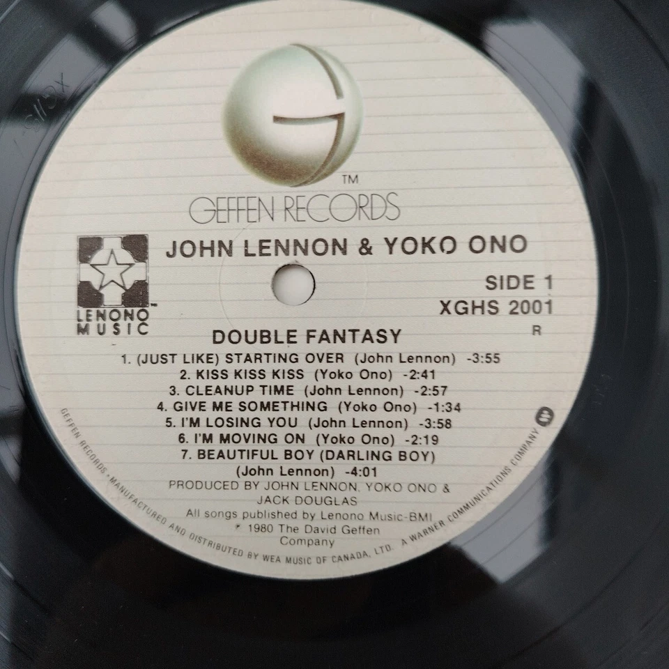 John Lennon Yoko Ono Double Fantasy 12" Vinyl Canadian Press Geffen XGHS 2001 EX - Изображение 3 из 4