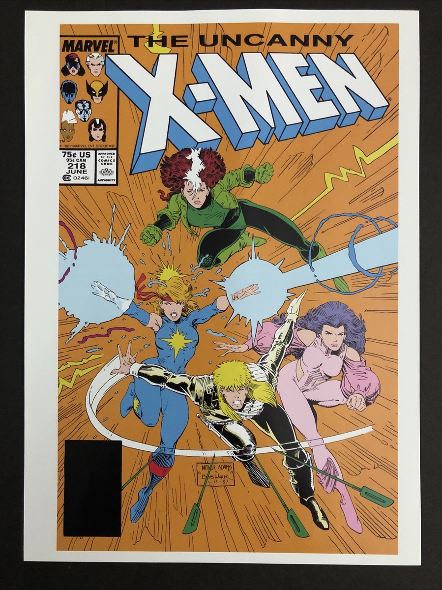 Uncanny X-Men #218 COVER Marvel Comic Book Mini Poster 8x11 Arthur