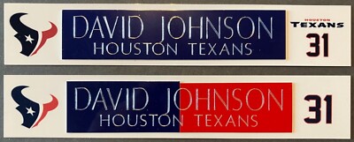 DAVID JOHNSON  HOUSTON TEXANS  NAME PLATE