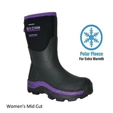 Dryshod Women's Size 8 Arctic Storm Mid Black/Purple Winter Boot  ARS-WM-PP