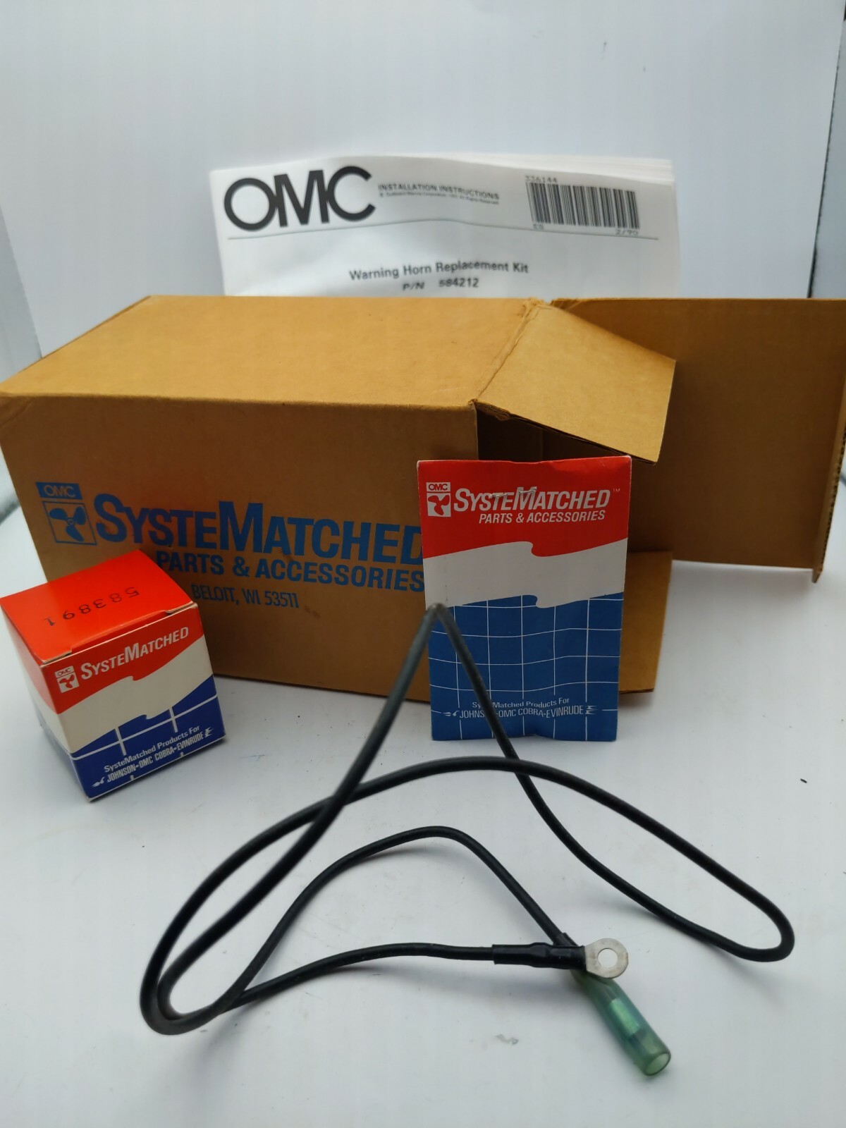 NEW OMC OUTBOARD MARINE CORP BOAT WARNING HORN REPLACEMENT KIT PART NO
