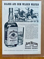Jim Beam Bilder aus dem Wilden Westen Original 1971 Vintage Advert Werbung