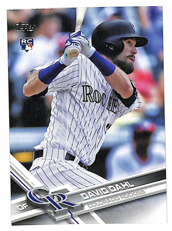 2017 Topps #306 David Dahl rookie RC card Rockies