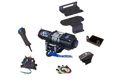 Yamaha Viking Winch and Mount Plate Kit 2014-2024 4500 lbs KFI UTV SXS 4X4 VI