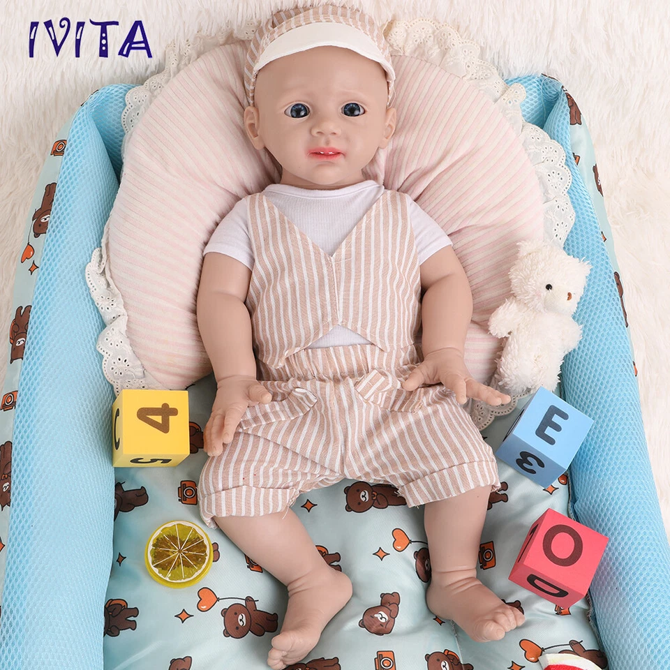 IVITA 20" Handgemachte Puppen Silikon Rebornpuppen Baby Junge Silicone Doll - Bild 3 von 4