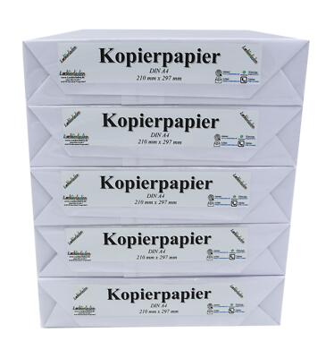 2500 Blatt A4 HighWhite Kopierpapier Laserdrucker Fax Copy Paper
