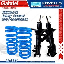 Front Raised Gabriel Ultra Strut Shocks + Lovells Springs for Honda CR-V RD7