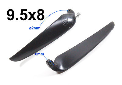 1Pair (2PCS) 9.5''x8'' Nylon Folding Propeller Blade for RC Powered Glider Plane