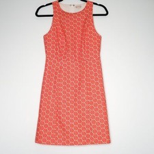 GAP Womens Mini Dress Size 0 Orange Geometric Retro 60s Event Office