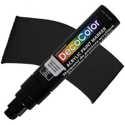 DecoColor, Acrylic Paint Marker,  Black Jumbo,  Wide Point, Bright, Broad Pen