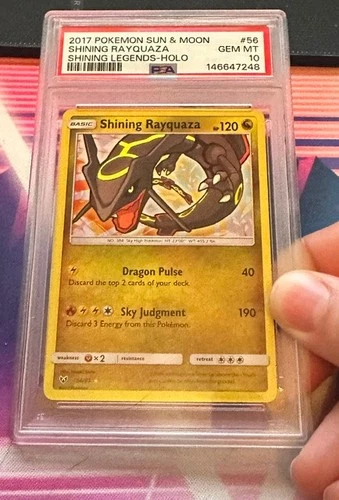 New ListingPokemon Shining Rayquaza SM Shining Legends Holo #56 PSA 10