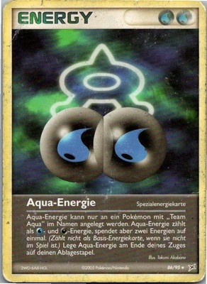 Pokémon Aqua Energie 86/95 EX Team Magma vs Team Aqua 2005 Deutsch