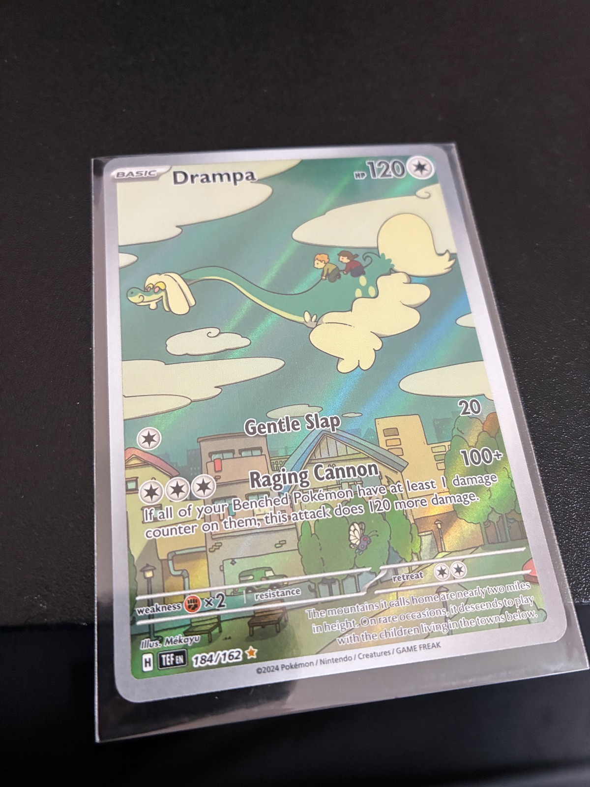 NEW Pokemon Drampa 184/162 Temporal Forces Illustration Rare Holo NM PSA Raw
