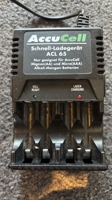 AccuCell ACL 65 Spezial-Ladegerät   1,5 V RAM Alkali-Mangan Akkus   Vintage
