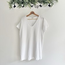 Madewell White Guazy V Neck Oversized Dress XXS ZZ Beachy Boho Coverup Beach
